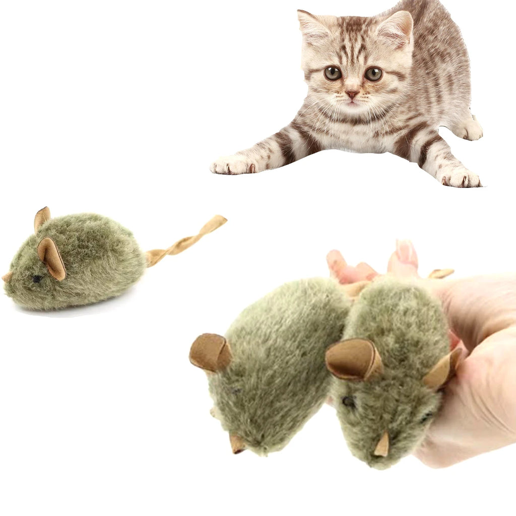 Topolino di Peluche per Gatti – Giocattolo Interattivo Squeaky
